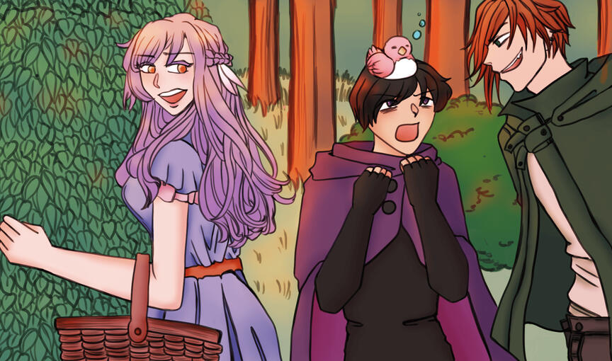 Merry, Ro, and Aero (from my comic, Pertinet ad Ademptio)